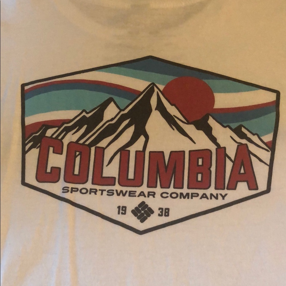 Columbia White Crew Neck Tee - Picture 5 of 5